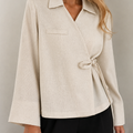 Textured Cotton-Blend Tie-Waist Jacket