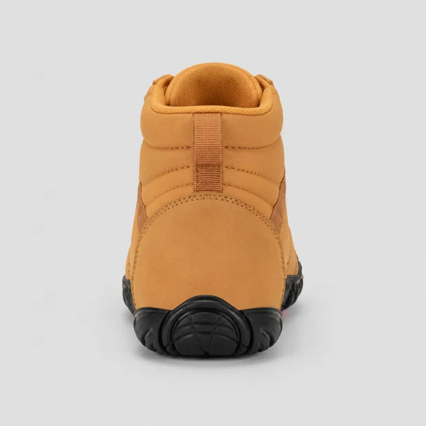 Color: Camel | Heel view of winter boots