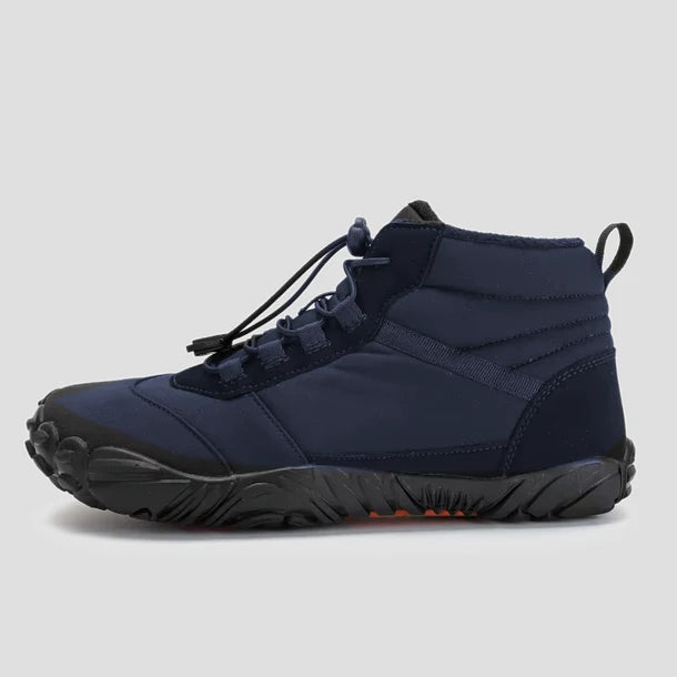 Color: Dark Blue | Side view of winter boots