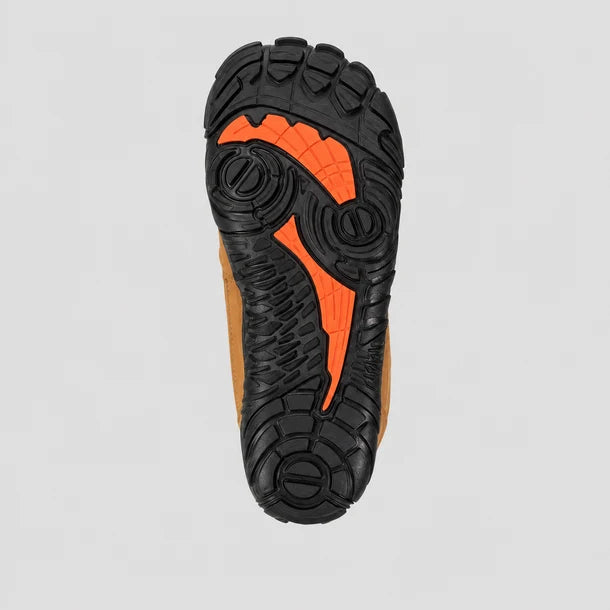 Color: Camel | Sole view of winter boots